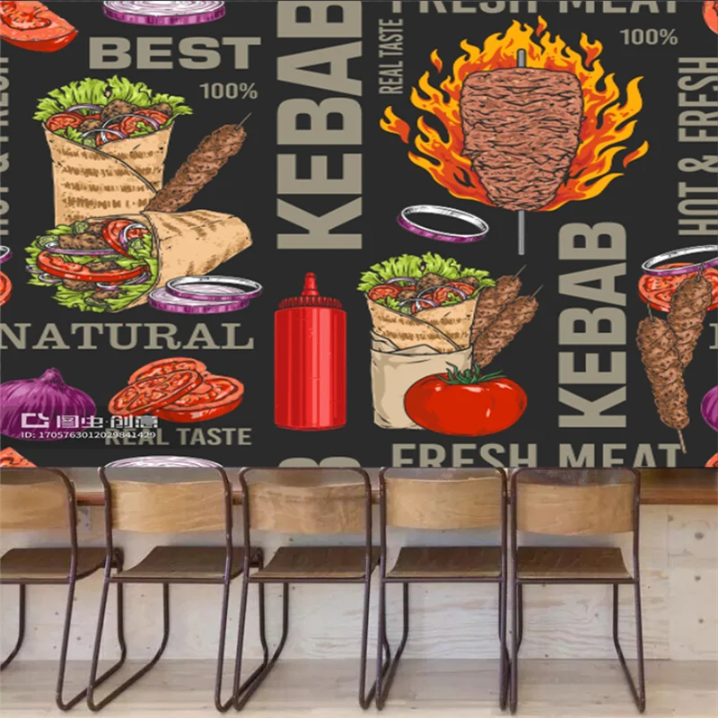 Food Snacks Background - Быстрое питание кебаб на заказ, строительный