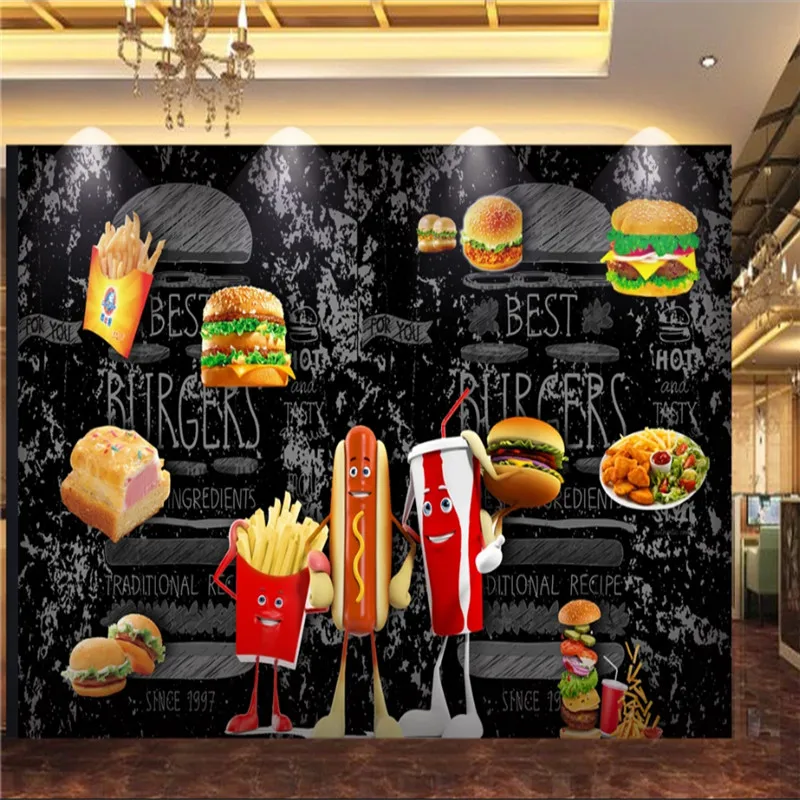 Food Snacks Background - Пользовательские гамбургер хот-дог хлеб картофель фри