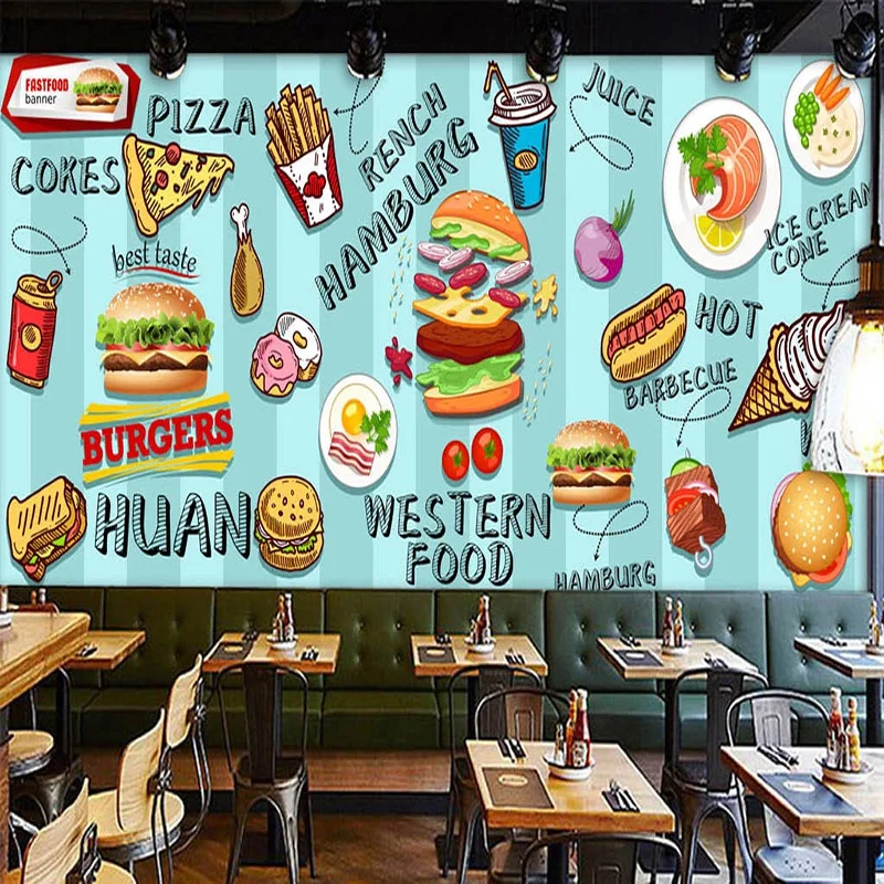 Food Snacks Background - Индивидуальные 3D-обои с ручной росписью: Фон