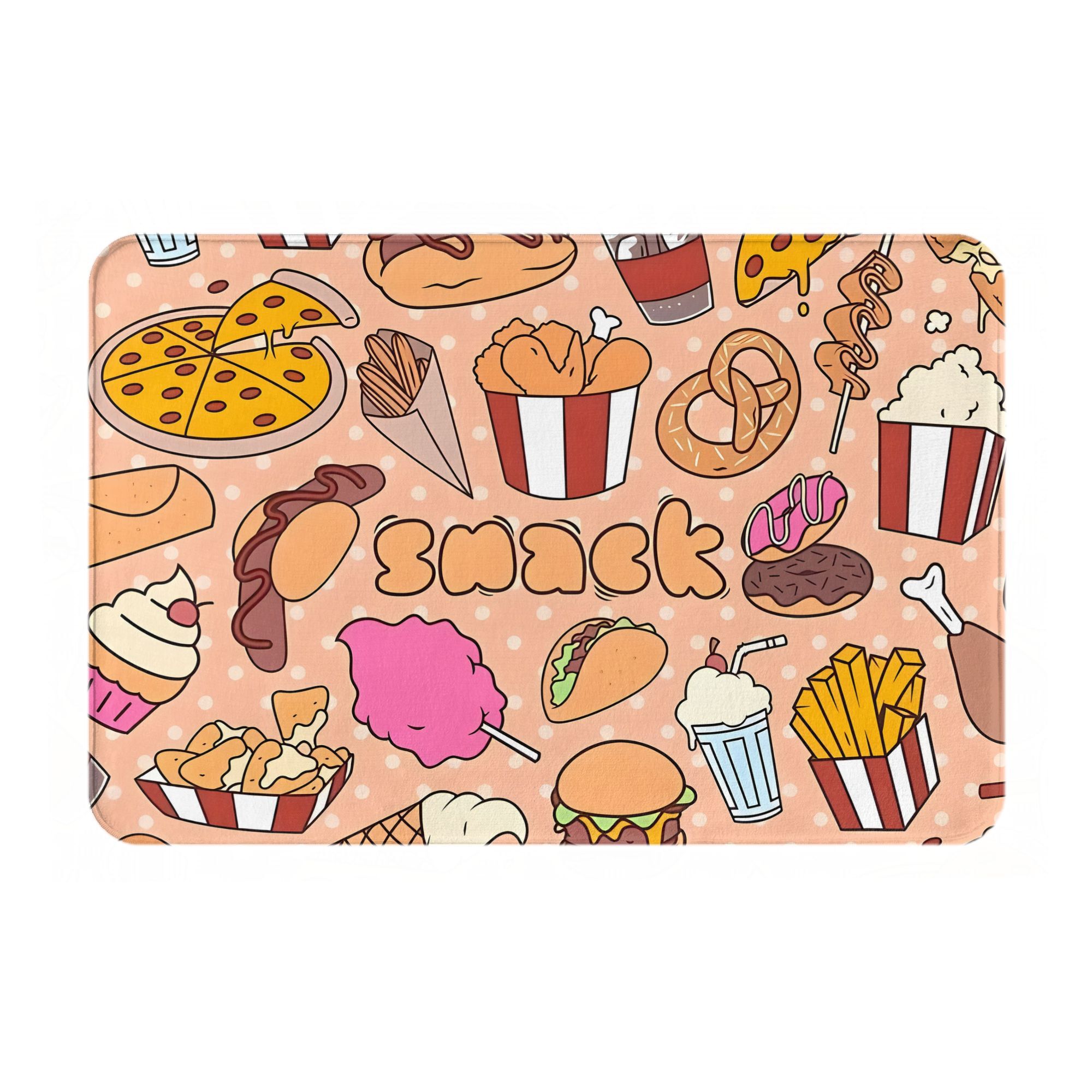 Коврик для прихожей с мультяшн – обзор и цена Food Snacks Background